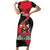 Custom Trinidad and Tobago Football Family Matching Short Sleeve Bodycon Dress and Hawaiian Shirt 2025 Go Soca Warriors