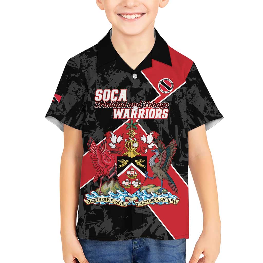 Custom Trinidad and Tobago Football Kid Hawaiian Shirt 2025 Go Soca Warriors