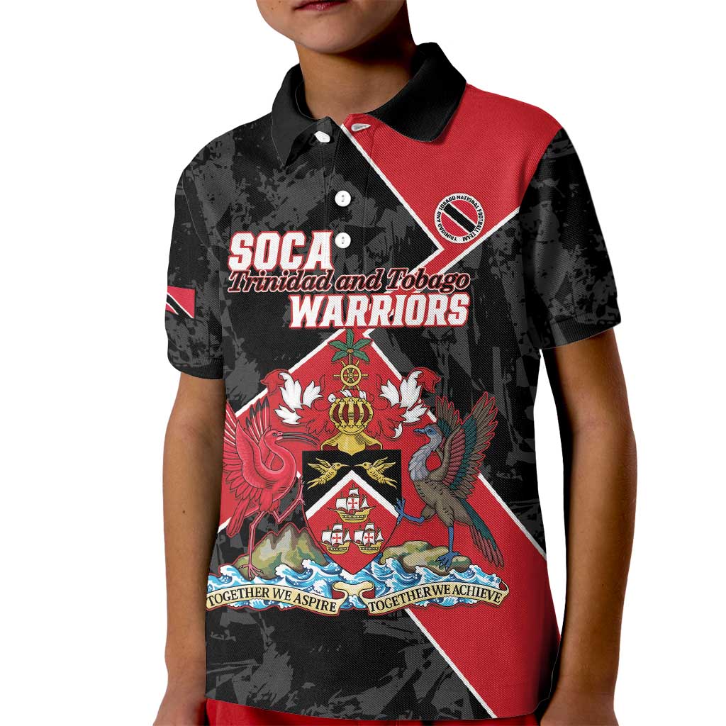 Custom Trinidad and Tobago Football Kid Polo Shirt 2025 Go Soca Warriors