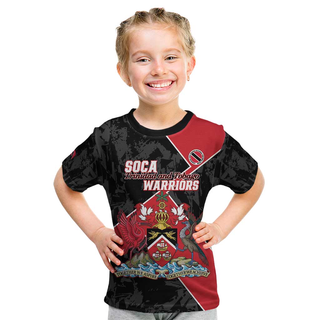 Custom Trinidad and Tobago Football Kid T Shirt 2025 Go Soca Warriors