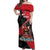 Custom Trinidad and Tobago Football Off Shoulder Maxi Dress 2025 Go Soca Warriors