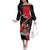 Custom Trinidad and Tobago Football Off The Shoulder Long Sleeve Dress 2025 Go Soca Warriors