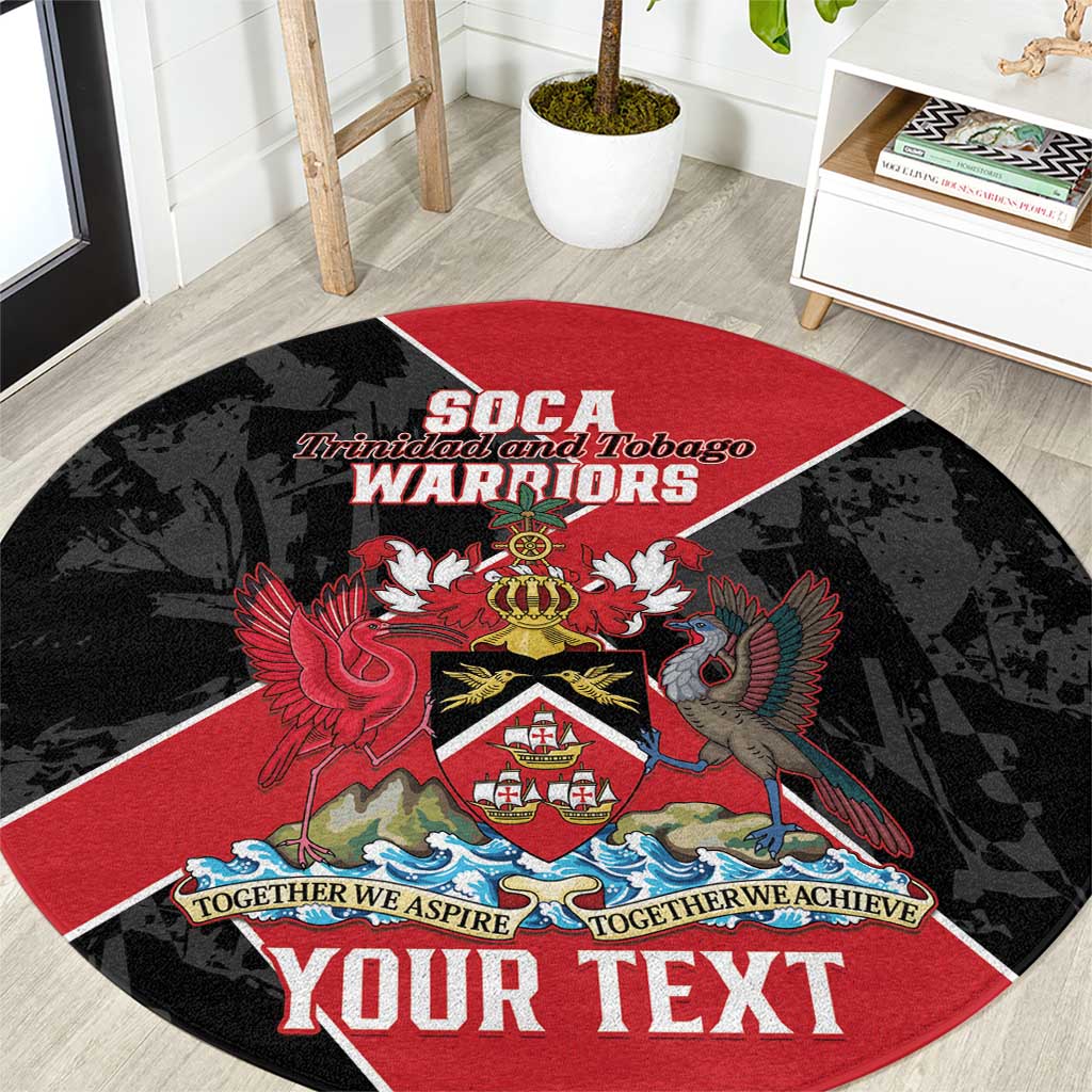 Custom Trinidad and Tobago Football Round Carpet 2025 Go Soca Warriors