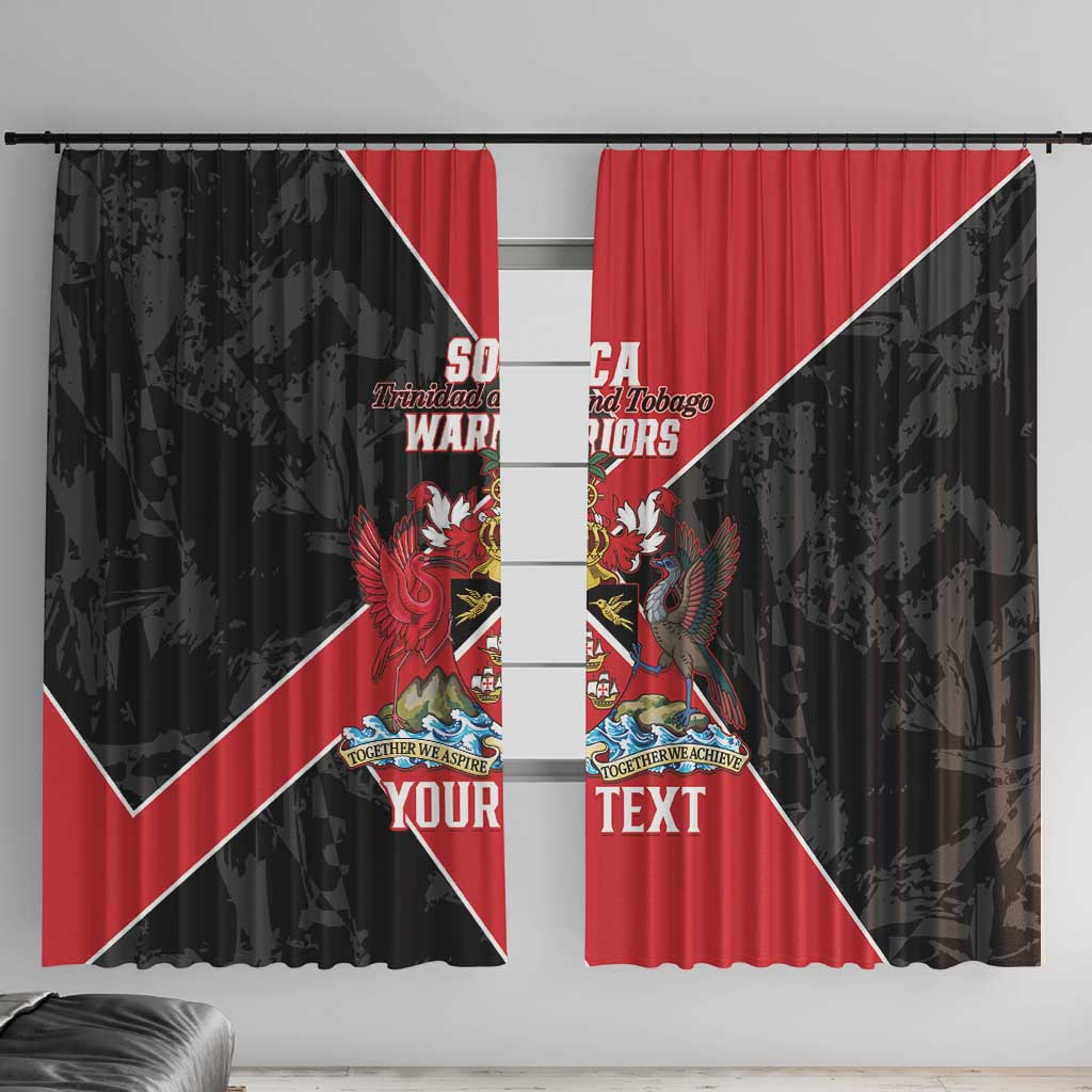 Custom Trinidad and Tobago Football Window Curtain 2025 Go Soca Warriors