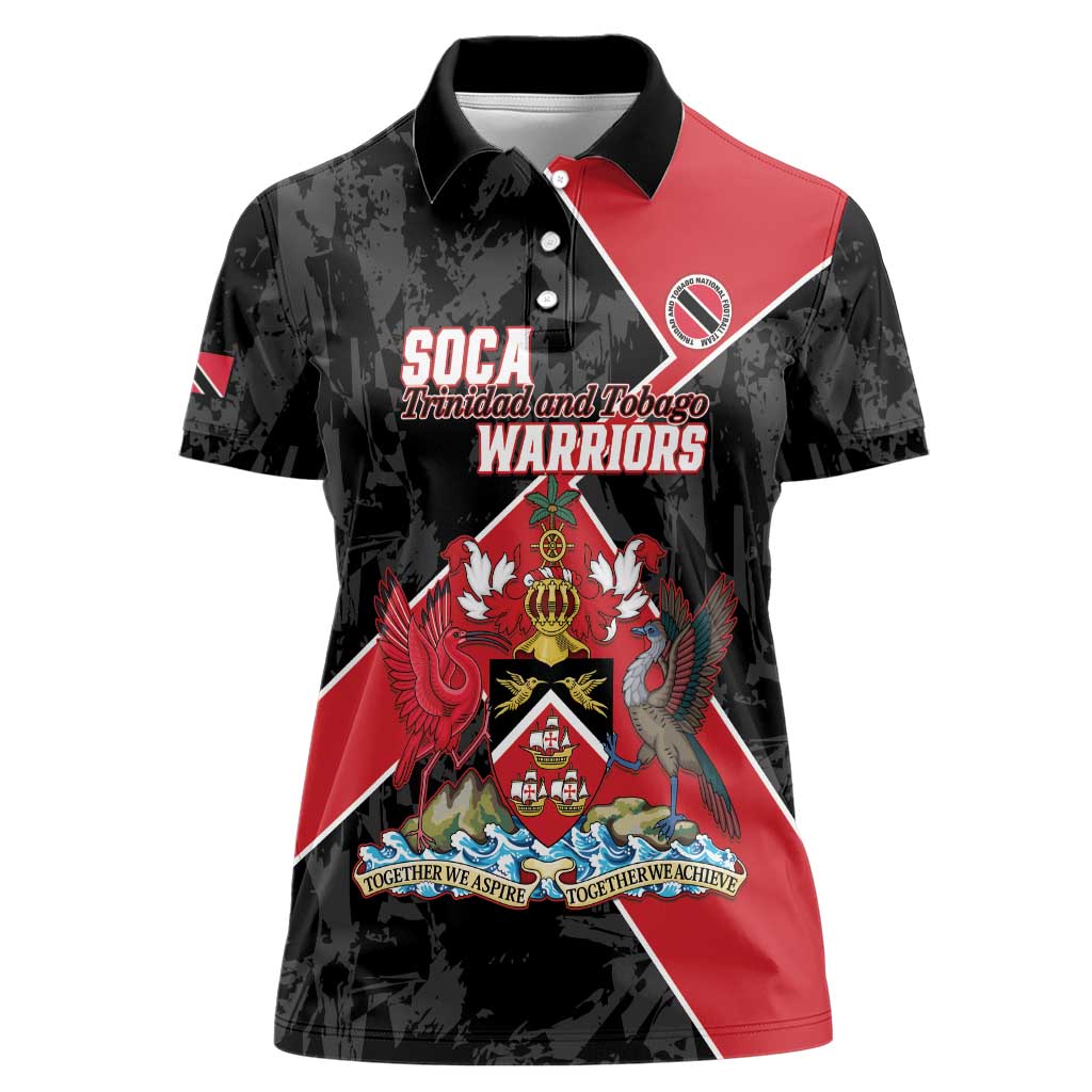 Custom Trinidad and Tobago Football Women Polo Shirt 2025 Go Soca Warriors