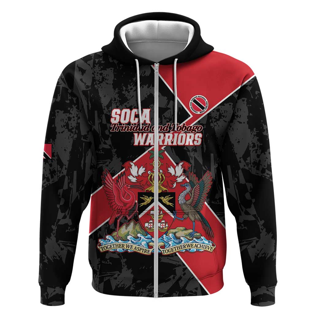 Custom Trinidad and Tobago Football Zip Hoodie 2025 Go Soca Warriors