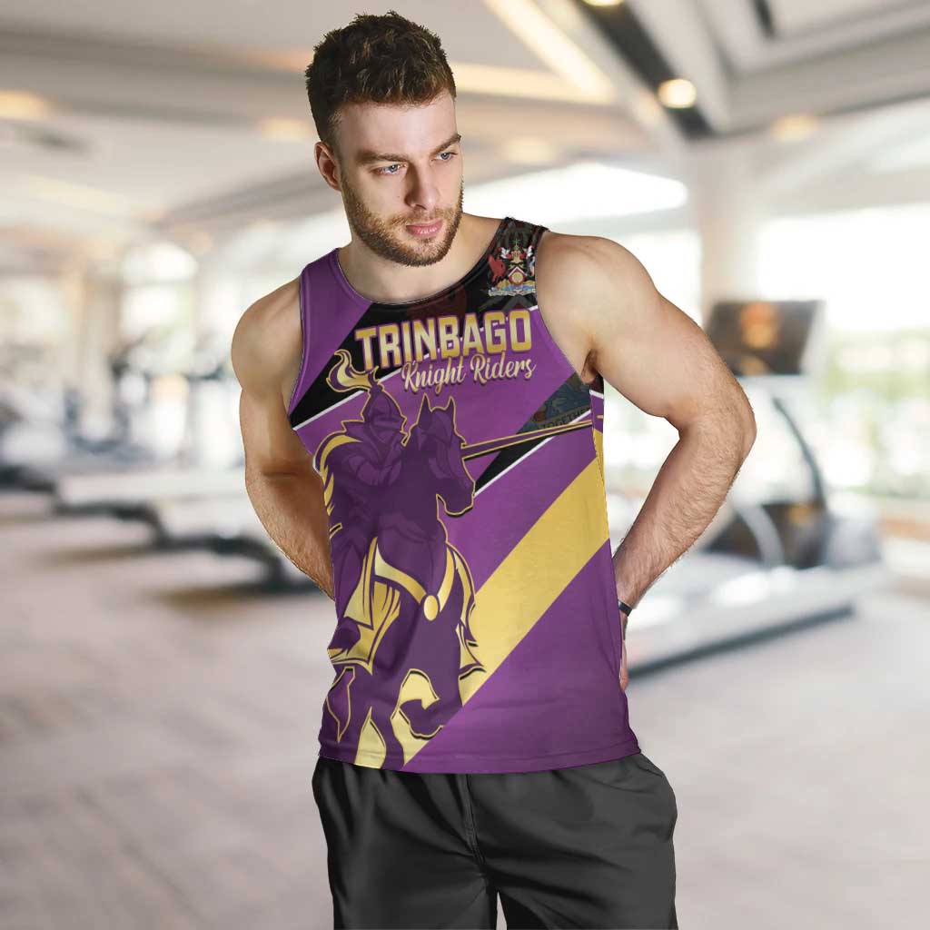 Custom Trinidad and Tobago Cricket Men Tank Top Come On Knight Riders Purple Version