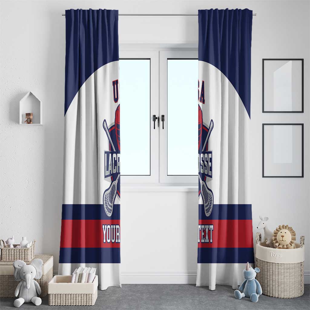 Custom United States Lacrosse Window Curtain Go Champions White Version