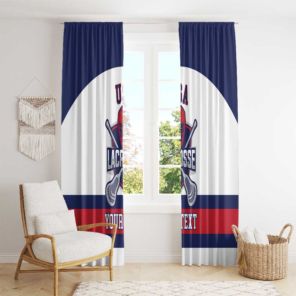 Custom United States Lacrosse Window Curtain Go Champions White Version