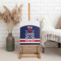 Custom United States Lacrosse Canvas Wall Art Go Champions Blue Version