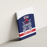 Custom United States Lacrosse Canvas Wall Art Go Champions Blue Version