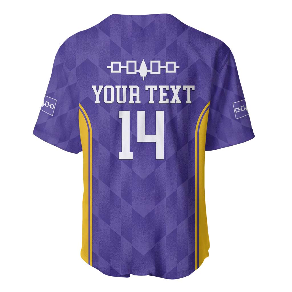 Custom Haudenosaunee Lacrosse Baseball Jersey 2025 Go Nationals