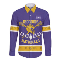 Custom Iroquois Lacrosse Long Sleeve Button Shirt Haudenosaunee Nationals