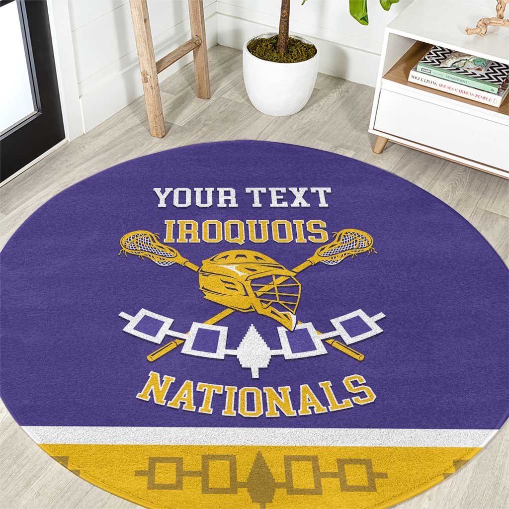 Custom Iroquois Lacrosse Round Carpet Haudenosaunee Nationals
