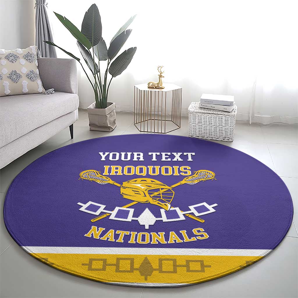 Custom Iroquois Lacrosse Round Carpet Haudenosaunee Nationals