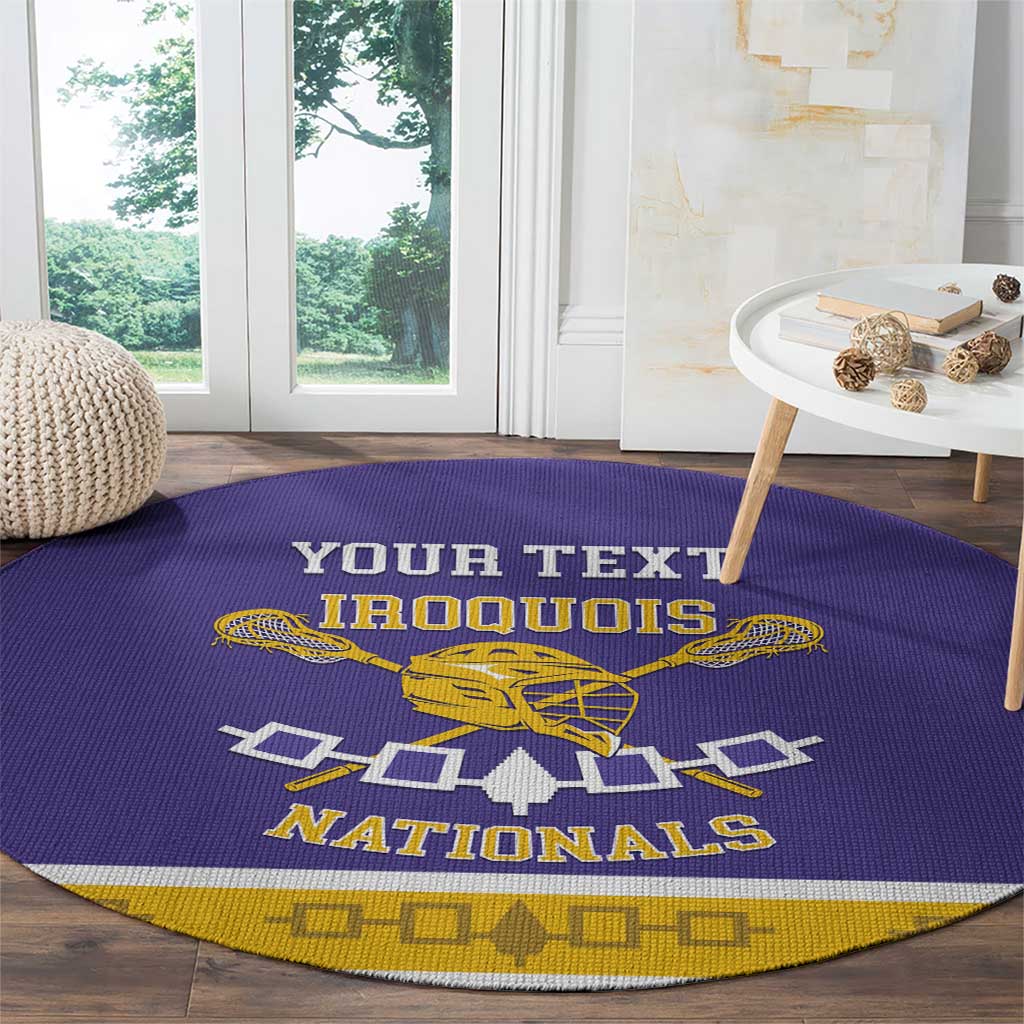 Custom Iroquois Lacrosse Round Carpet Haudenosaunee Nationals