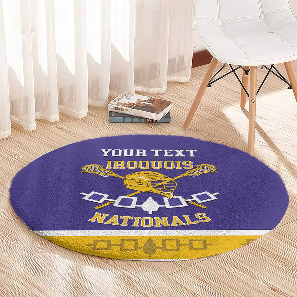 Custom Iroquois Lacrosse Round Carpet Haudenosaunee Nationals