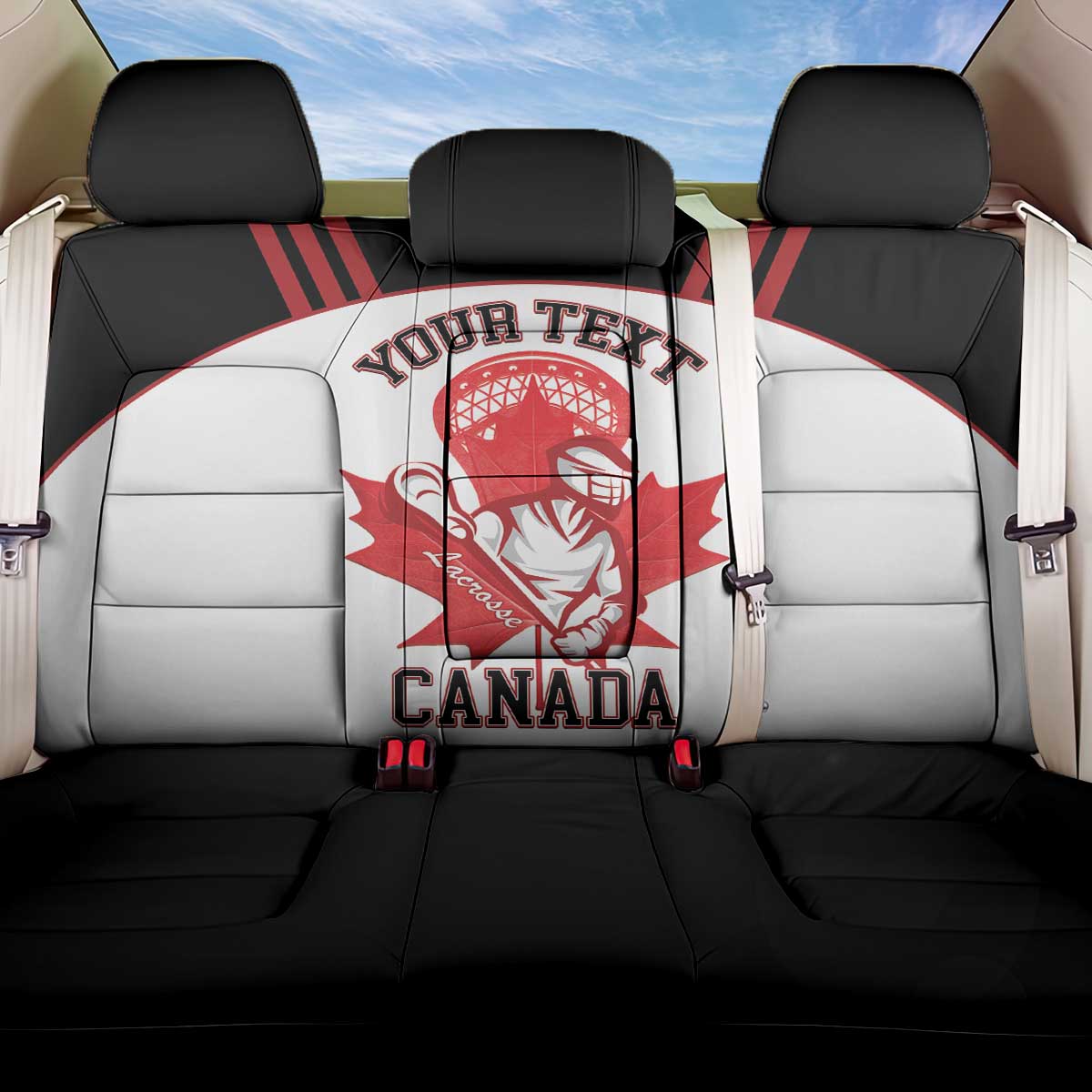 Custom Canada Lacrosse Back Car Seat Cover Go Champions Maple Leaf