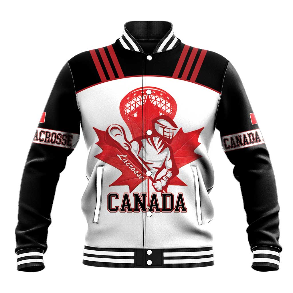 Custom Canada Lacrosse Baseball Jacket Go Champions Maple Leaf