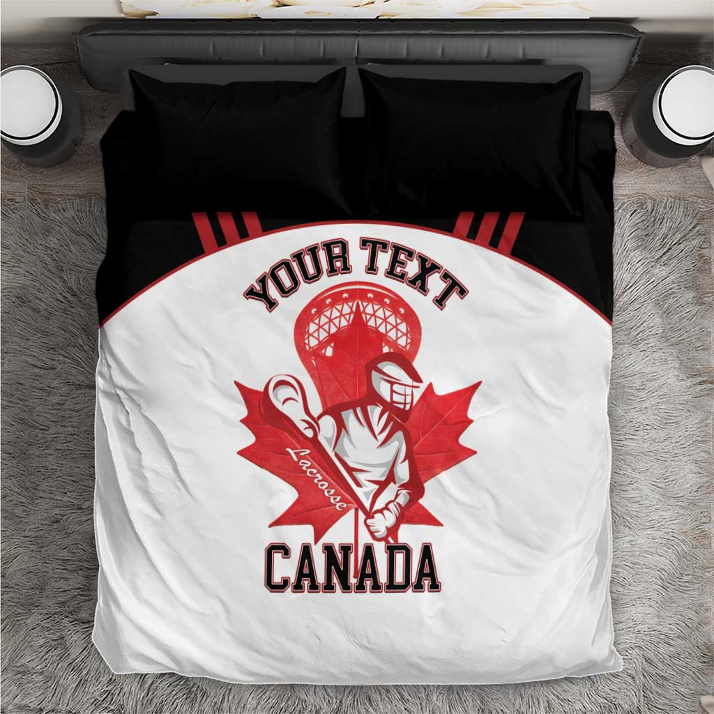 Custom Canada Lacrosse Bedding Set Go Champions Maple Leaf