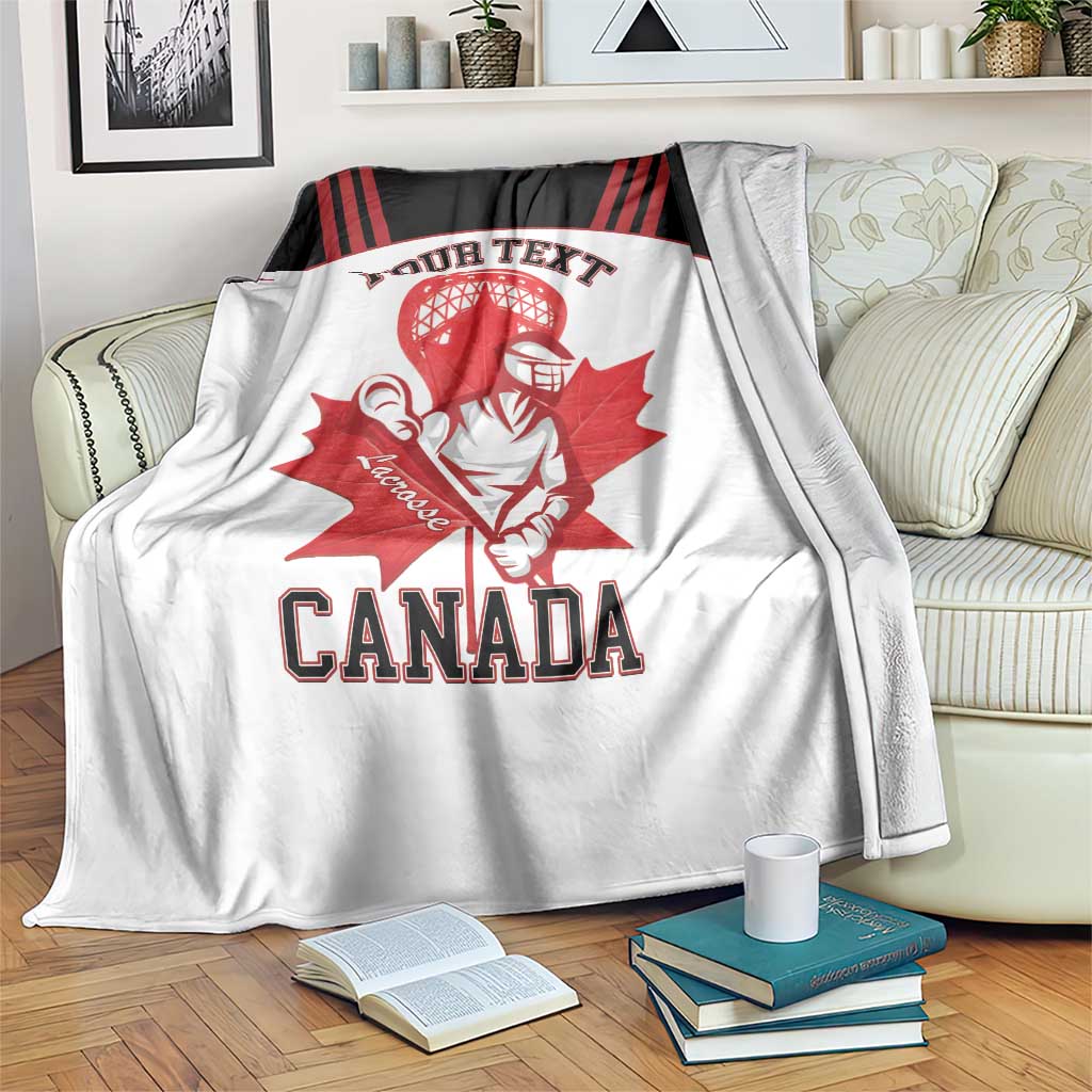 Custom Canada Lacrosse Blanket Go Champions Maple Leaf