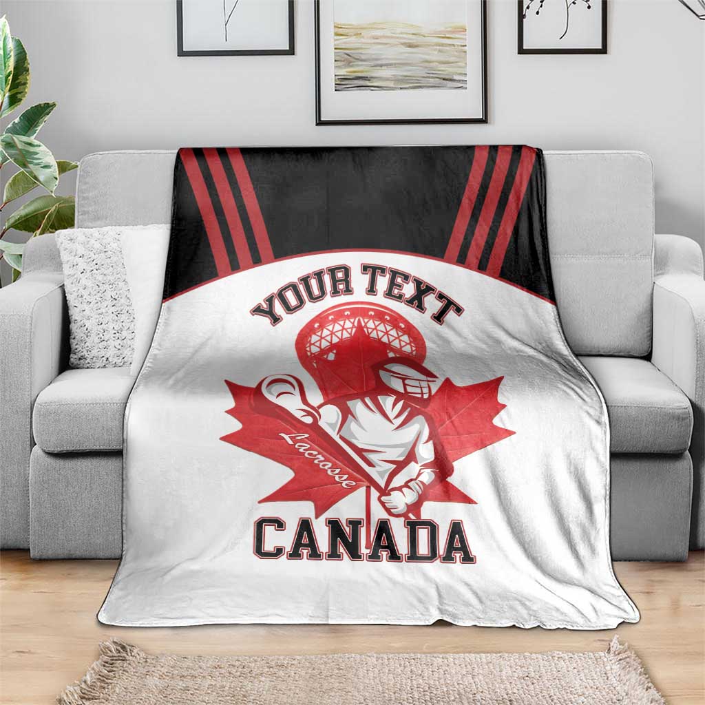 Custom Canada Lacrosse Blanket Go Champions Maple Leaf