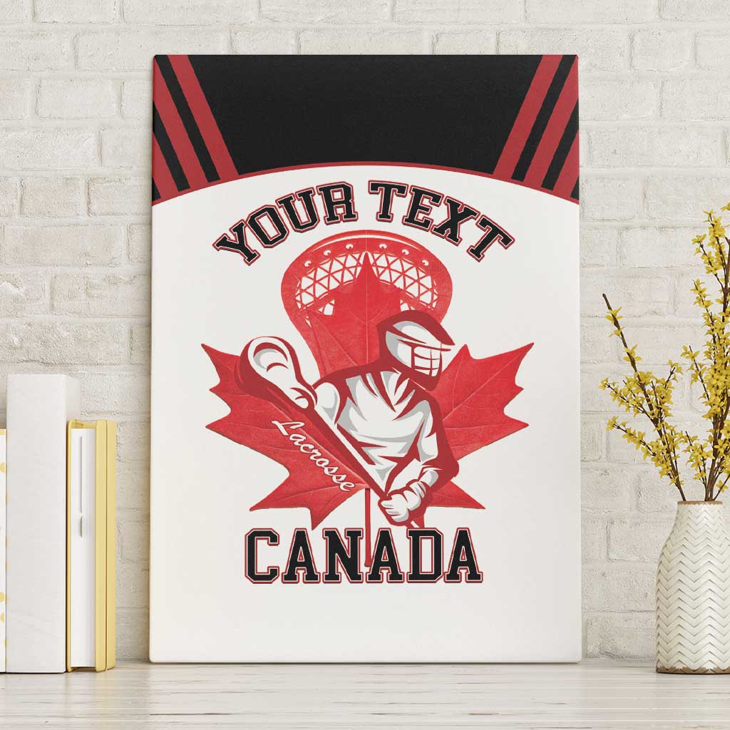 Custom Canada Lacrosse Canvas Wall Art Go Champions Maple Leaf