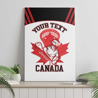 Custom Canada Lacrosse Canvas Wall Art Go Champions Maple Leaf