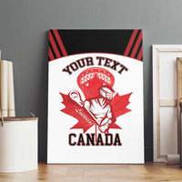 Custom Canada Lacrosse Canvas Wall Art Go Champions Maple Leaf