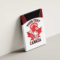 Custom Canada Lacrosse Canvas Wall Art Go Champions Maple Leaf