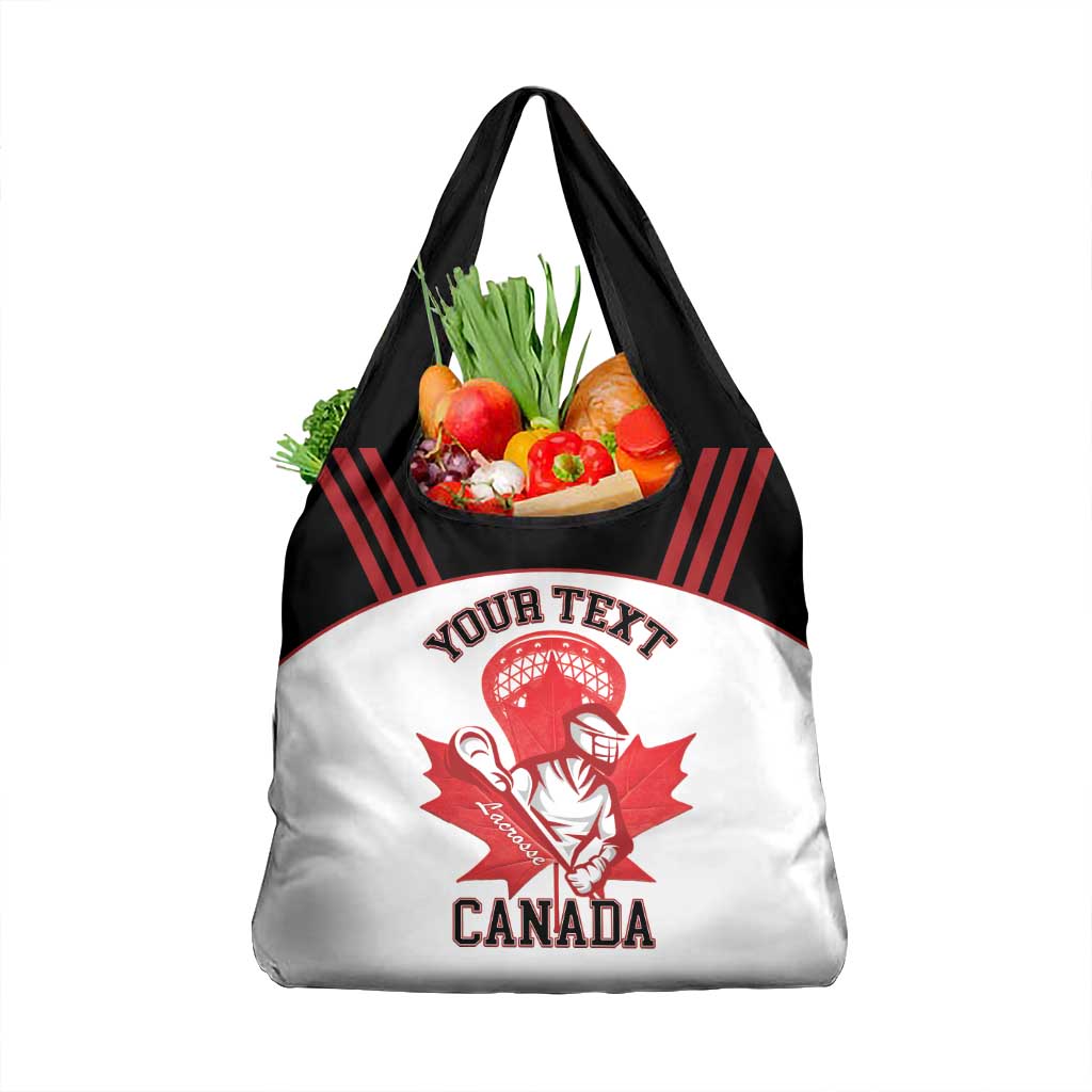 Custom Canada Lacrosse Grocery Bag Go Champions Maple Leaf