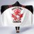 Custom Canada Lacrosse Hooded Blanket Go Champions Maple Leaf