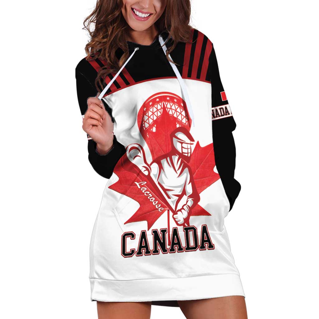 Custom Canada Lacrosse Hoodie Dress Go Champions Maple Leaf