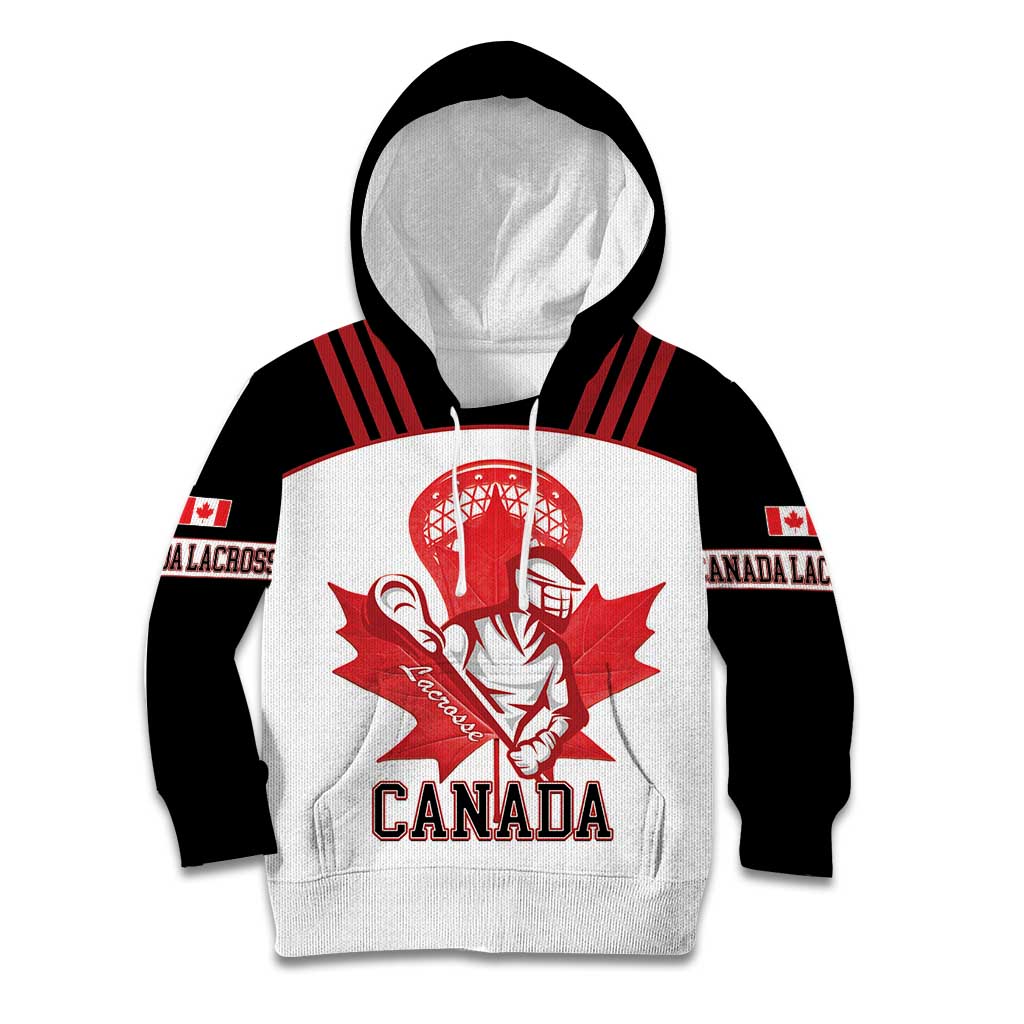 Custom Canada Lacrosse Kid Hoodie Go Champions Maple Leaf