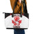 Custom Canada Lacrosse Leather Tote Bag Go Champions Maple Leaf