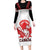 Custom Canada Lacrosse Long Sleeve Bodycon Dress Go Champions Maple Leaf