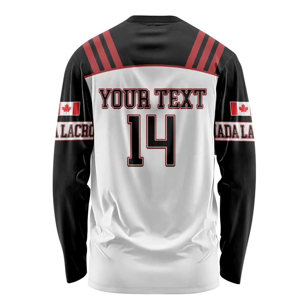 Custom Canada Lacrosse Long Sleeve Shirt Go Champions Maple Leaf