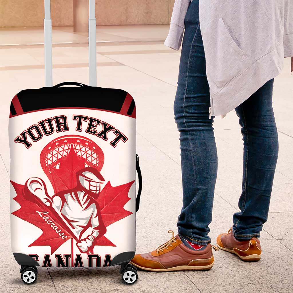 Custom Canada Lacrosse Luggage Cover Go Champions Maple Leaf