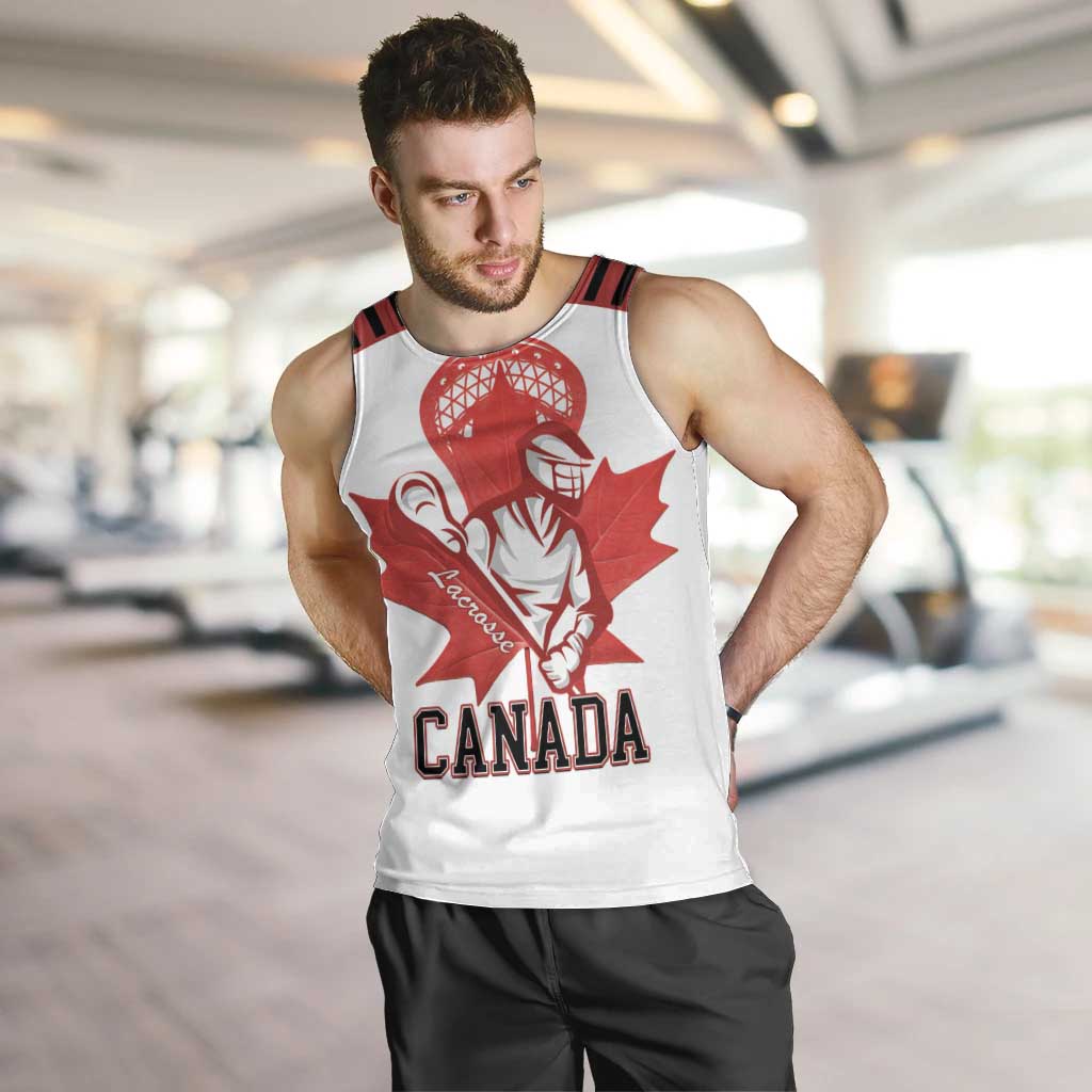 Custom Canada Lacrosse Men Tank Top Go Champions Maple Leaf