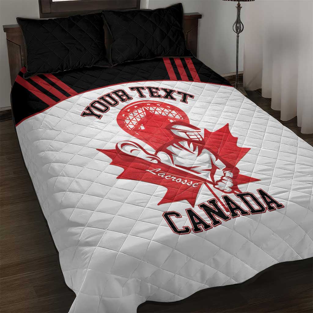 Custom Canada Lacrosse Quilt Bed Set Go Champions Maple Leaf