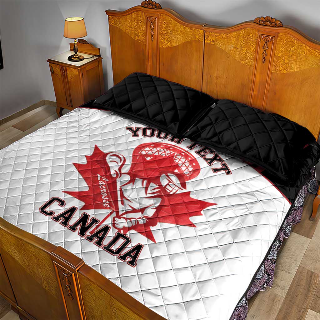 Custom Canada Lacrosse Quilt Bed Set Go Champions Maple Leaf