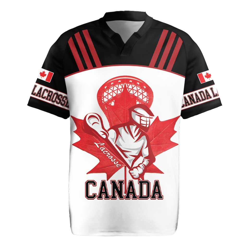 Custom Canada Lacrosse Rugby Jersey Go Champions Maple Leaf