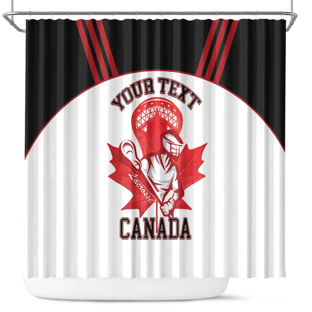 Custom Canada Lacrosse Shower Curtain Go Champions Maple Leaf