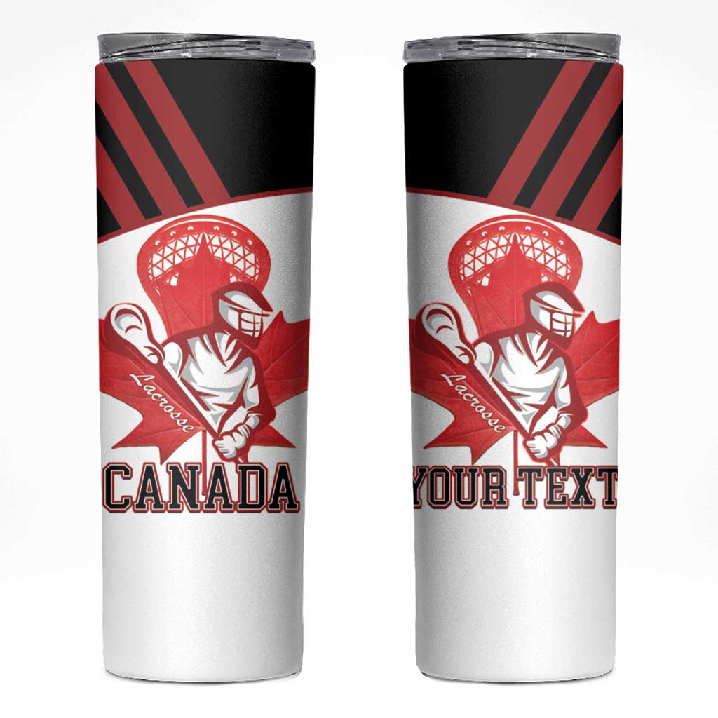 Custom Canada Lacrosse Skinny Tumbler Go Champions Maple Leaf