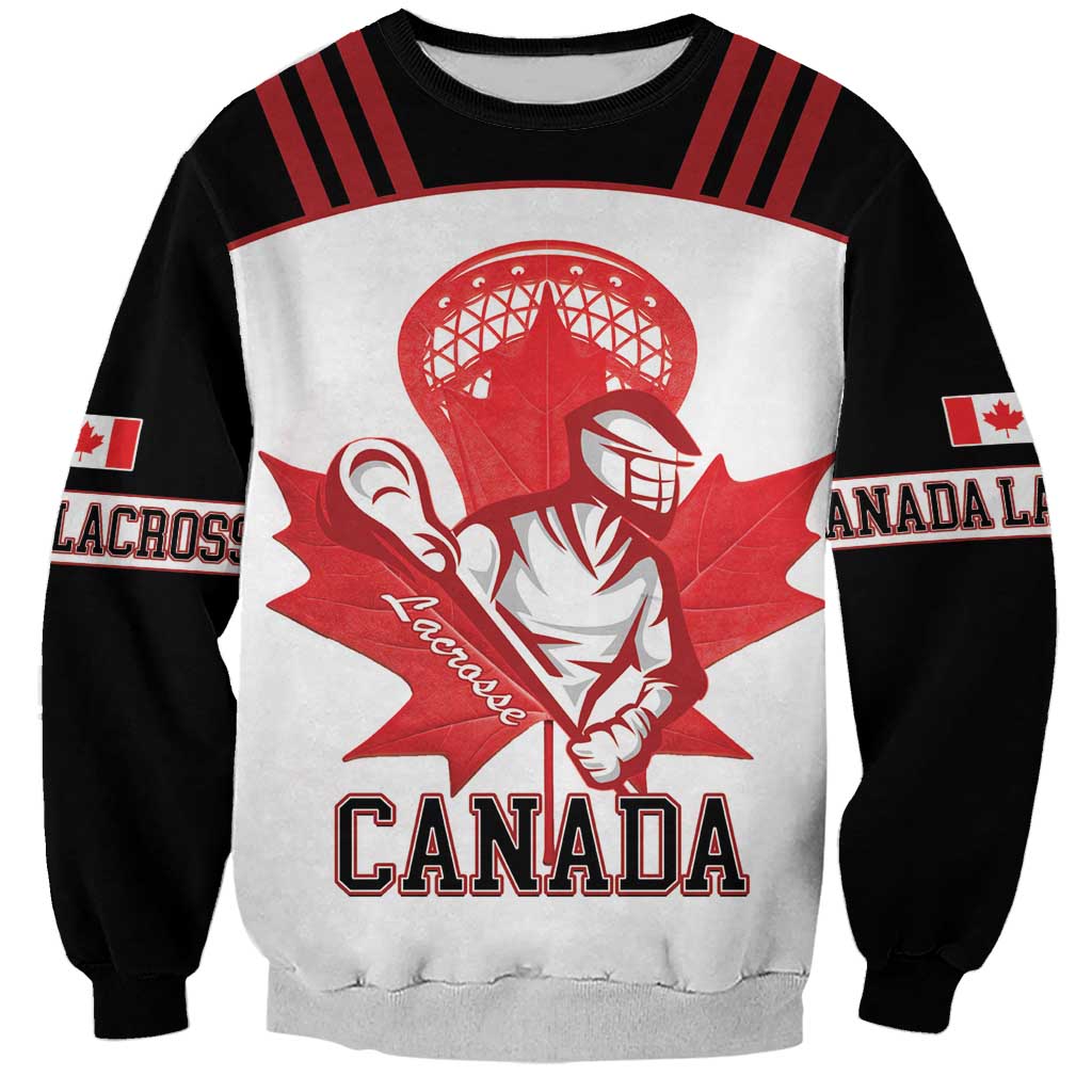 Custom Canada Lacrosse Sweatshirt Go Champions Maple Leaf