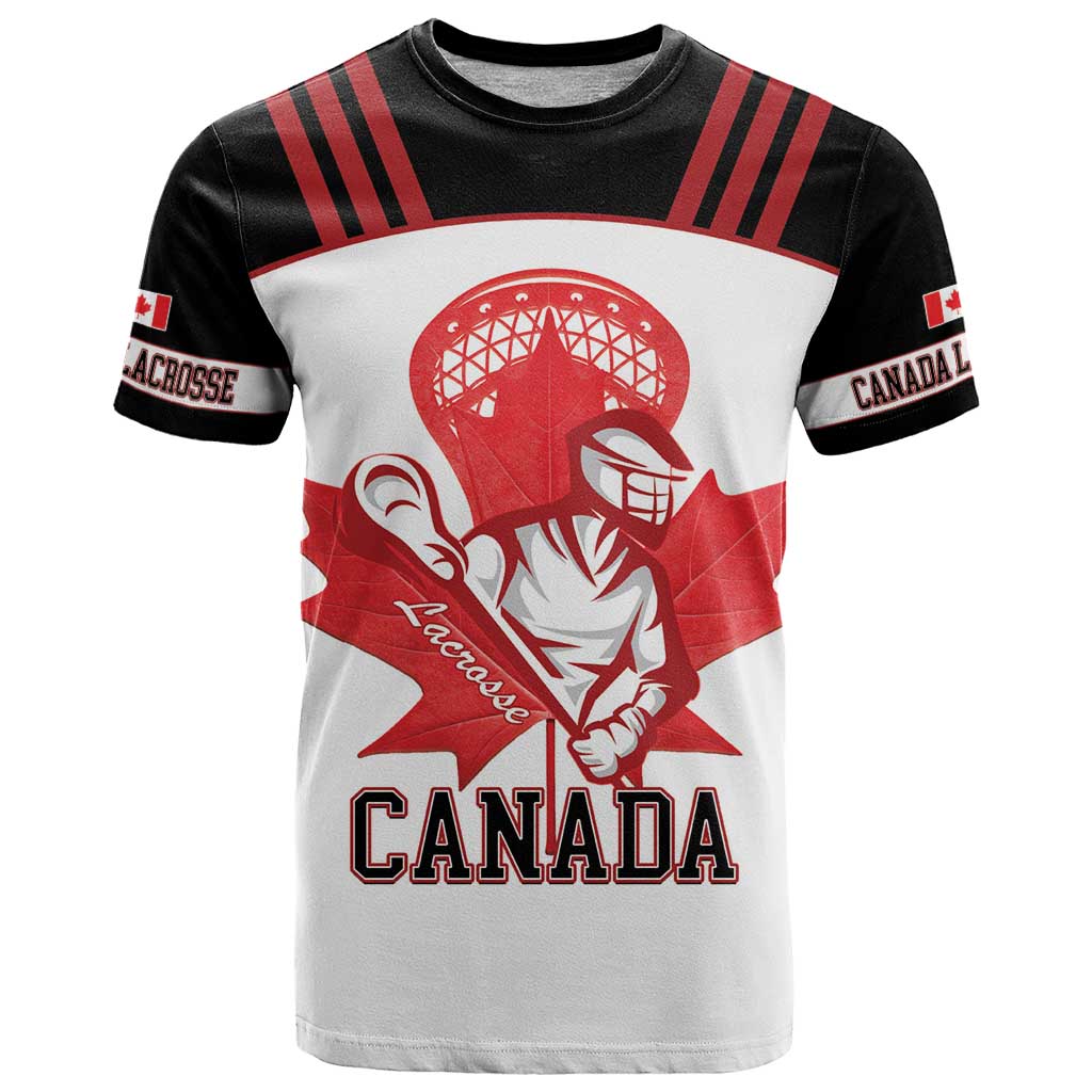 Custom Canada Lacrosse T Shirt Go Champions Maple Leaf