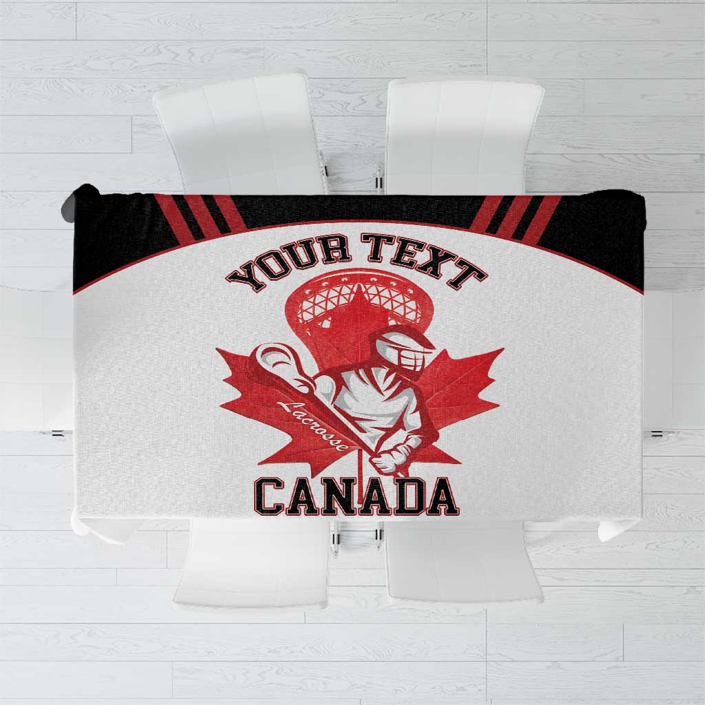 Custom Canada Lacrosse Tablecloth Go Champions Maple Leaf