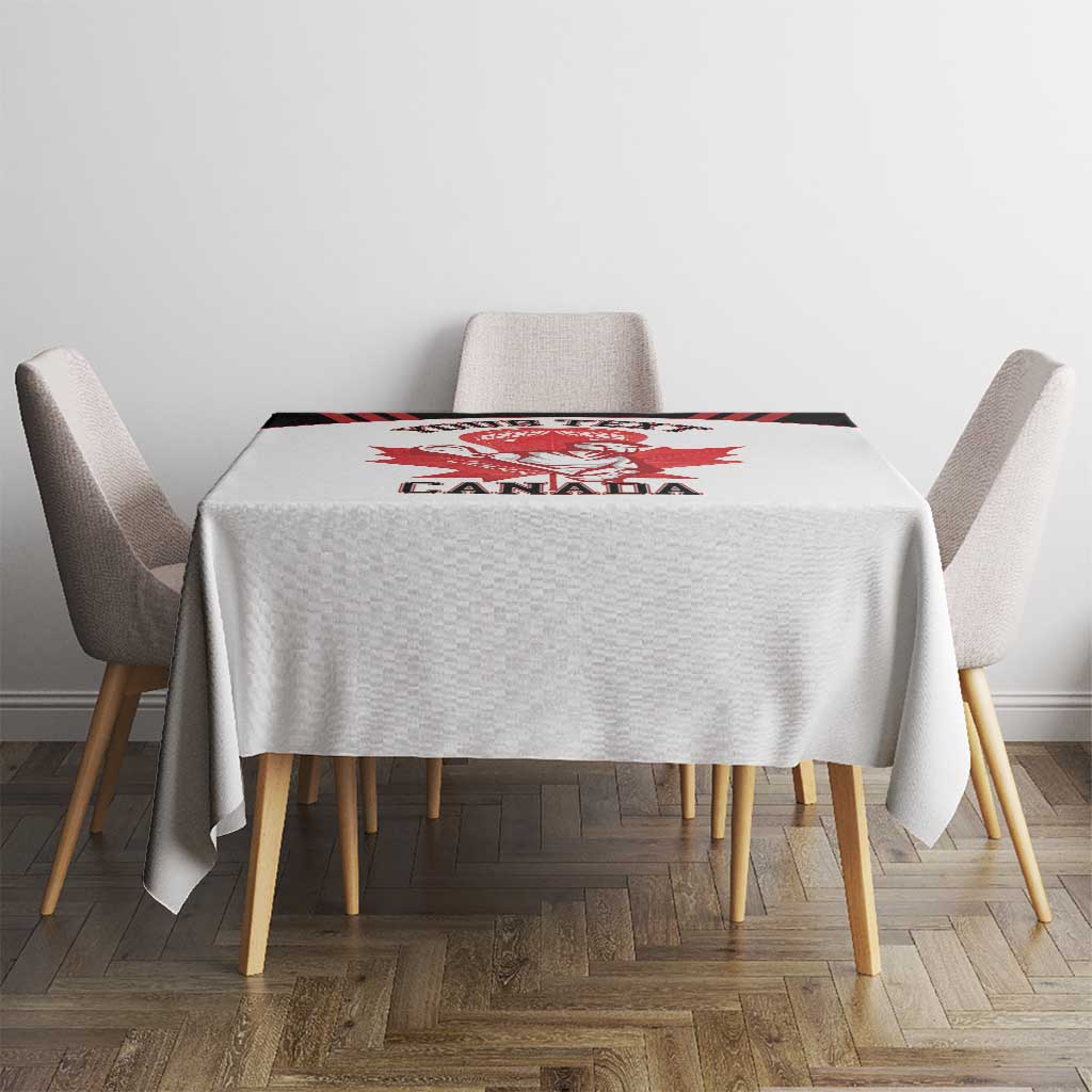 Custom Canada Lacrosse Tablecloth Go Champions Maple Leaf