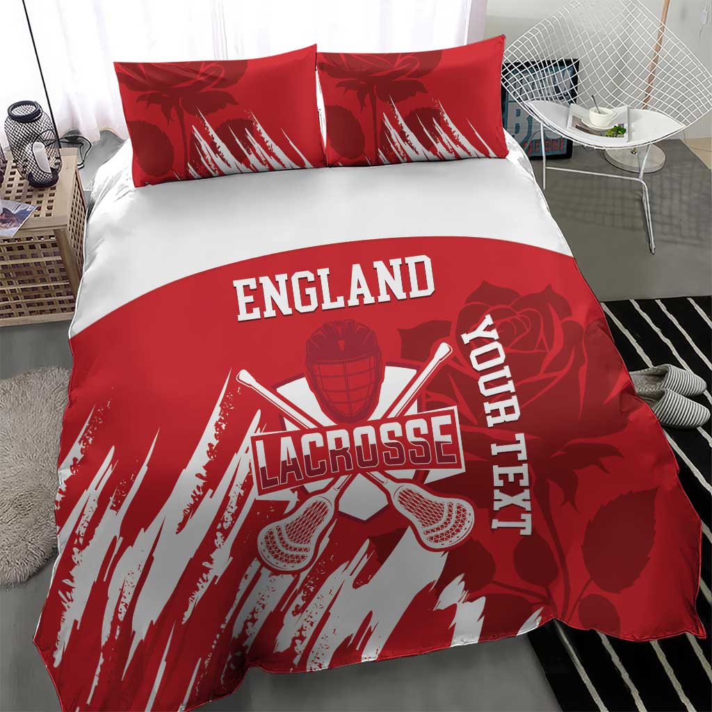 Custom England Lacrosse Bedding Set Go Champions Rose
