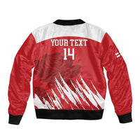 Custom England Lacrosse Bomber Jacket Go Champions Rose